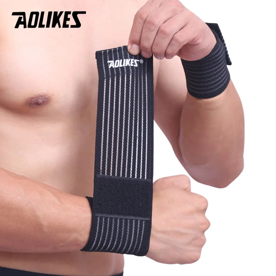 AOLIKES 1 Stück Baumwoll-Elastisches Bandage Hand Sport Handgelenkband Gym Unterstützung Handgelenkstütze Wickel Karpaltunnelsyndrom