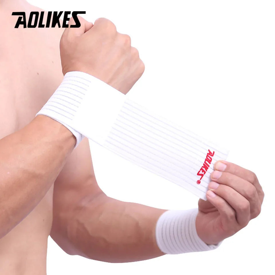 AOLIKES 1 Stück Baumwoll-Elastisches Bandage Hand Sport Handgelenkband Gym Unterstützung Handgelenkstütze Wickel Karpaltunnelsyndrom