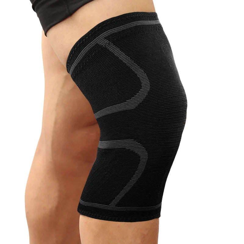 AOLIKES 1 Stück Fitness Laufen Radfahren Knieunterstützungsbandage Elastisches Nylon Sport Kompressions-Kniepolster-Ärmel für Basketball