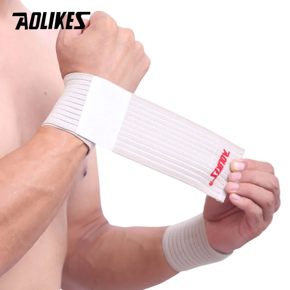 AOLIKES 1 Stück Baumwoll-Elastisches Bandage Hand Sport Handgelenkband Gym Unterstützung Handgelenkstütze Wickel Karpaltunnelsyndrom