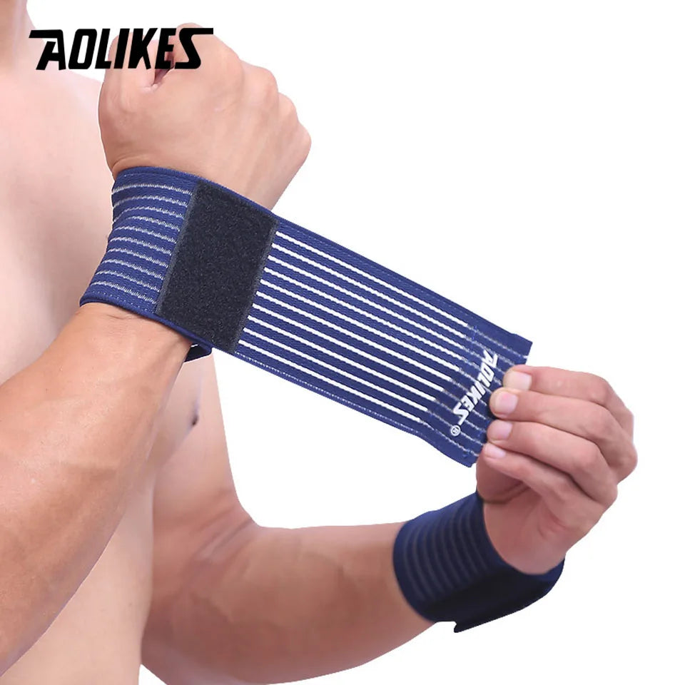 AOLIKES 1 Stück Baumwoll-Elastisches Bandage Hand Sport Handgelenkband Gym Unterstützung Handgelenkstütze Wickel Karpaltunnelsyndrom