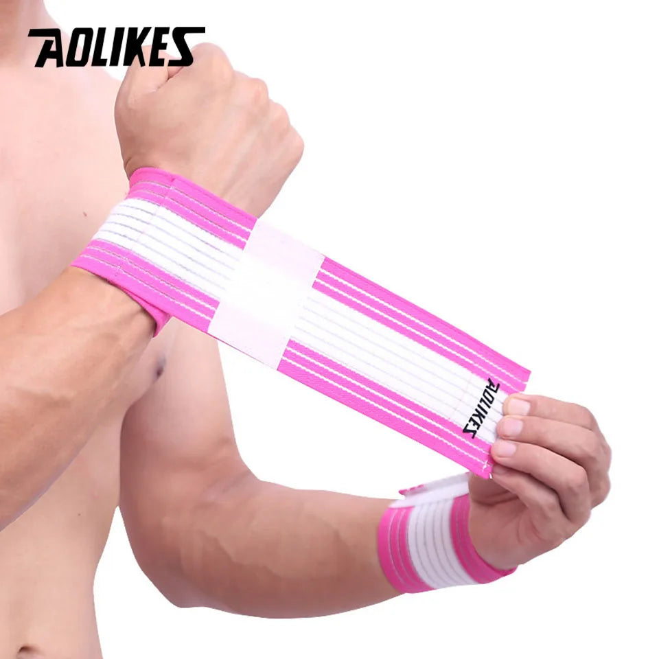 AOLIKES 1 Stück Baumwoll-Elastisches Bandage Hand Sport Handgelenkband Gym Unterstützung Handgelenkstütze Wickel Karpaltunnelsyndrom