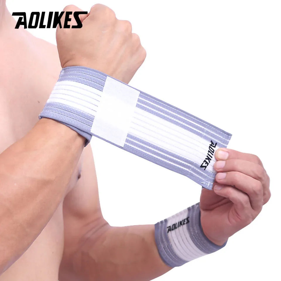 AOLIKES 1 Stück Baumwoll-Elastisches Bandage Hand Sport Handgelenkband Gym Unterstützung Handgelenkstütze Wickel Karpaltunnelsyndrom