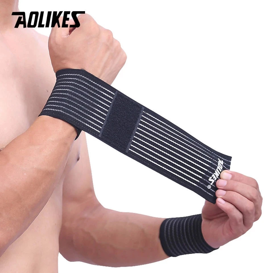 AOLIKES 1 Stück Baumwoll-Elastisches Bandage Hand Sport Handgelenkband Gym Unterstützung Handgelenkstütze Wickel Karpaltunnelsyndrom