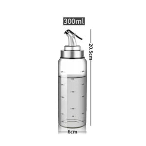 Kochgewürzölflasche, Saucenflasche, Glas-Aufbewflasche für Öl und Essig, kreative Öldispenser für Küchenzubehör