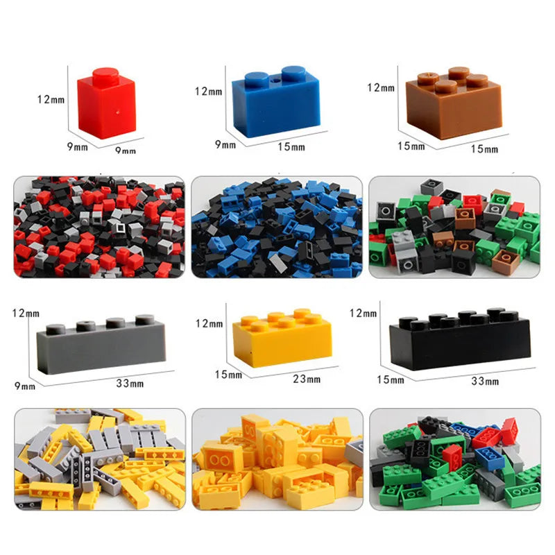 1000 DIY kreative Bausteine Bulk Set, Urban Classic Bausteine, Zusammengebautes Geburtstagsgeschenk, Lernspielzeug für Kinder